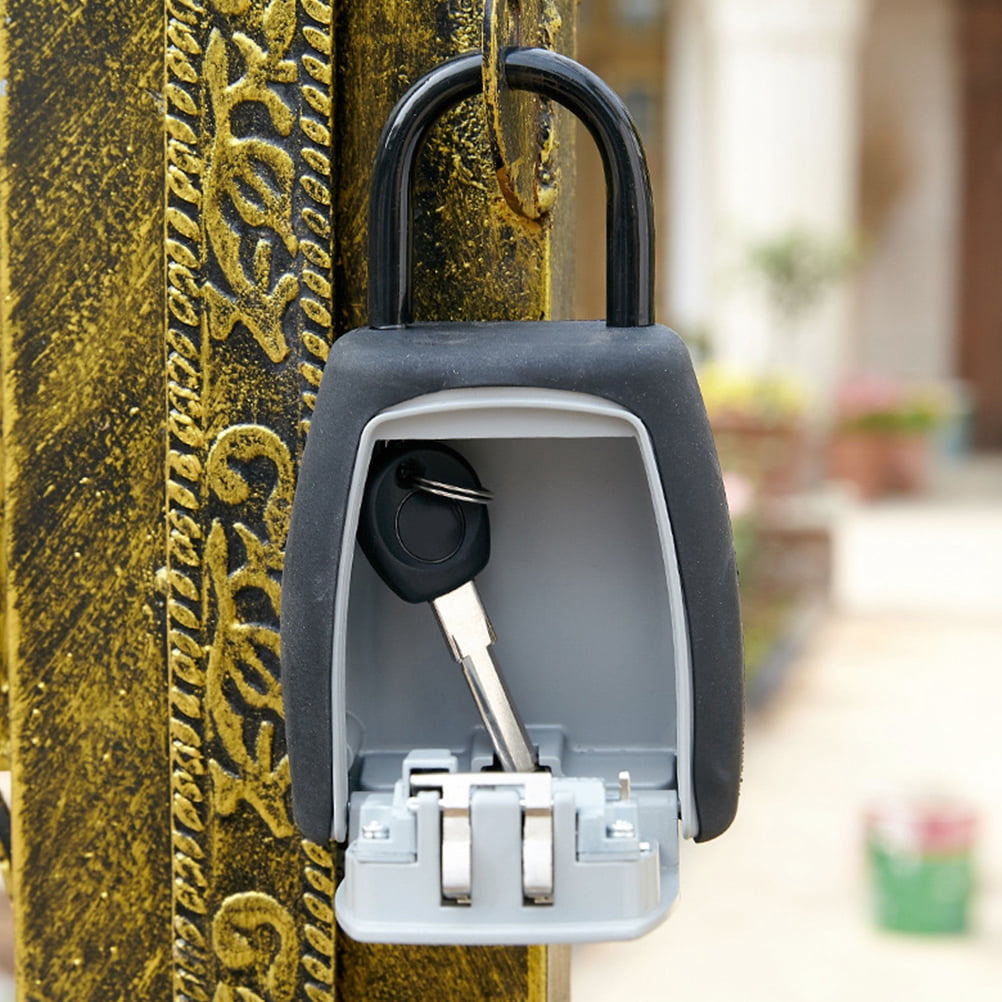 IBASETOY Wall Mounted Key Safe Lock Box 4 Digit Combination Storage Metal Lock Box Assorted Color