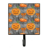 Carolines Treasures BB7521SH4 Watecolor Halloween Pumpkins Leash or Key Holder Single Hook multicolor