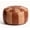 Brown & Khaki (No Stuffing), variant on Unstuffed Moroccan Storage Pouf Foot Stool Ottoman Seat Handmade Faux Leather Bean Bag Floor Chair Foot Rest for Living Room, Bedroom or Balcony (Brown & Khaki)