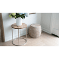 thumbnail image 2 of Kouboo Rattan Stool & Side Table, Handcrafted Boho Décor, Coffee Table Multi-Functional Furniture for Living Room, Bedroom, Outdoor Ottomans for Garden, White Wash, 2 of 6