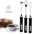 thumbnail image 3 of Espumador de leche eléctrico recargable, mezclador de acero inoxidable, batidor de huevos para hornear, espuma de leche eléctrica con Base, 3 of 5
