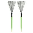 thumbnail image 1 of Lot de 2 Brosses à Tambour Fournitures d'Instruments Acier à Haute Teneur en Carbone Structure Ferme Bâton de Cajon Taille Compacte Professionnelle Accessoire d'Entraînement Vert, 1 of 9