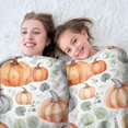 thumbnail image 5 of Fall Pumpkins and Leaves Pattern Round Blanket,Comfortable Soft Flannel Throw Blanket,All Season,Warm Lightweight Blankets for Sofa Bed Couch Living Room Chair 60"x60", 5 of 5