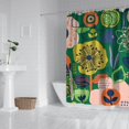thumbnail image 2 of Art Abstrait Rétro Floral Botanique (3) Rideaux de Douche Doublure de Douche Réutilisable, Rideau de Bain Décoratif en Polyester, Ensemble de Rideau de Douche avec Doublure à Boutons-Pression, 72x72 Pouces, 2 of 4