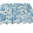 thumbnail image 5 of The Tile Life Eterna Penny 1" x 1" Blue Glass Mosaic Floor and Wall Tile, 1 Sheet, 5 of 8