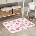 thumbnail image 7 of Yiaed Pink Hearts Print Flannel Doormat Mat Outdoor Indoor Door Mats, Non Slip Durable Entrance Rugs for Outside Entry, Porch, Resist Dirt, 16"x24", 7 of 7