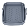 thumbnail image 4 of Silicone Fryer Pot, -40 Degrees Celsius  To 250 Degrees Celsius  Rectangular Handle Silicone Fryer Liner Non Stick  For Cooking Black,Grey, 4 of 8