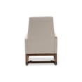 thumbnail image 5 of Baxton Studio Yashiya Mid-century Retro Modern Light Beige Fabric Upholstered Rocking Chair and Ottoman Set, 5 of 5