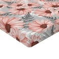 thumbnail image 4 of Ambesonne Summer Fitted Sheet, Boho Daisy Pattern Leaves, California King, Pale Grey Pale Pink Rose, 4 of 5