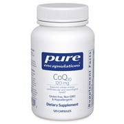 Pure Encapsulations CoQ10 120 mg - Coenzyme Q10 Supplement for Heart Health, Energy, Antioxidants, Brain & Memory Health - Cellular Health, Cognition & Cardiovascular Support* - 120 Capsules