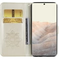 thumbnail image 2 of Case for Google Pixel 6 Pro with Credit Cards Pocket, Glitter Bling Diamond PU Leather Wallet Phone Case with Wsrist String Flip Cover for Google Pixel 6 Pro Owl Gold, 2 of 14