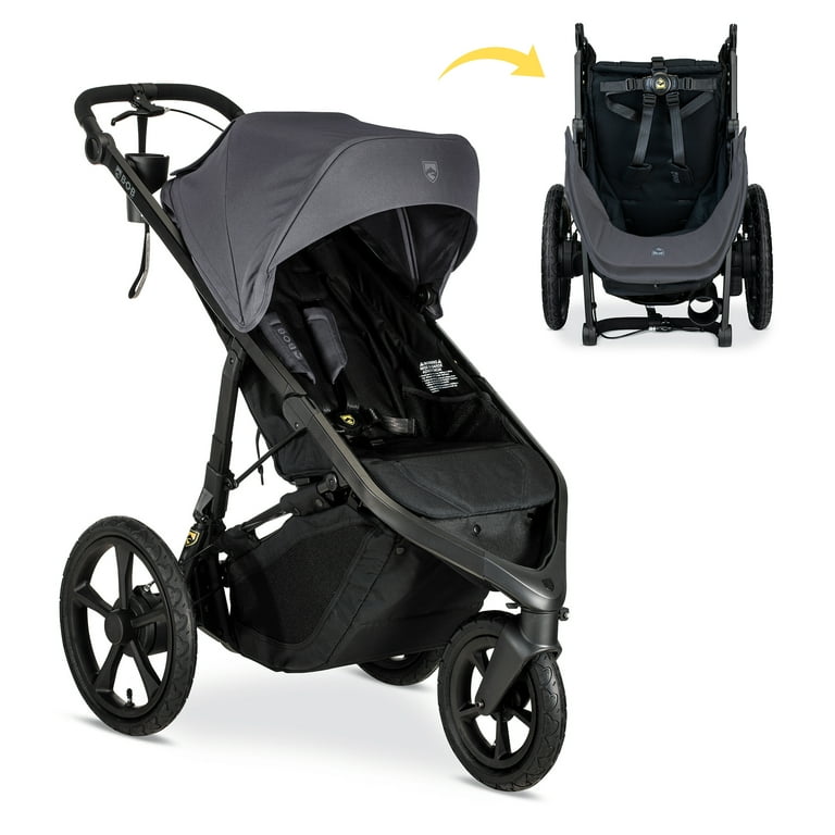 BOB Gear Wayfinder Jogging Stroller With Dual Suspension and Air Filled Tires Storm