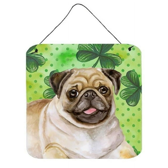 Fawn Pug St Patricks Wall or Door Hanging Prints