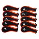 thumbnail image 4 of 10 fundas de neopreno para palos de golf, protectores adhesivos para cabezas de palos de golf. naranja y negro, 4 of 9