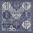 thumbnail image 1 of Unique Loom La Jolla Patchwork Vintage Rug 6' x 6' Square Blue/Ivory, 1 of 1