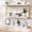 B. White Board & Gold Brackets, variant on Wall Mounted Floating Shelves, Black Wood, Set of 3, 23in