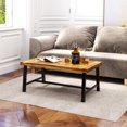 thumbnail image 2 of Gymax Acacia Wood Coffee Table Indoor Outdoor Rectangle Center Table w/ Thickened Top, 2 of 10