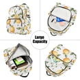 thumbnail image 5 of FORMRS Mini Backpack Purse for Women Quilted Travel Daypack Casual Shoulder Bag, White Watercolor Oranges, 5 of 7