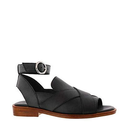 People Leather - Free People Womens Catherine Loafer Leather Peep Toe Casual Ankle Strap Sandals