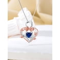 thumbnail image 6 of Dorunmo Blue Infinity Necklace for Women 925 Sterling Silver Sapphire Rose Necklace September Birthstone Jewelry for Mom Women, 6 of 10