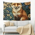 thumbnail image 5 of ZFLMY Fox Floral Background Polyester Tapestry Wall Decoration for Bedroom Living Room, Vivid Design, Easy to Hang, 4 Sizes Available 60x40in, 5 of 7