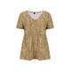thumbnail image 3 of Fiudx Tops para Mujer Top Casual de Manga Corta con Cuello En V y Estampado Degradado para Mujer, 3 of 3