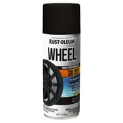 Black, Rust-Oleum Automotive Wheel 3X Matte Spray Paint-366438, 11 oz, 6 Pack