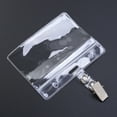 thumbnail image 2 of FRCOLOR 25 Pcs Transparent Waterproof Horizontal Business ID Badge Holder with Retractable Adjustable Lanyards Neck Straps Badge Clips for Office School Social events, 2 of 8