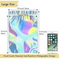 thumbnail image 2 of 50pcs Holographic Mylar Bags 8x12 inch, Resealable Foil Zip Pouch Smell Proof Baggies for Packaging Products Samples Food Storage, 2 of 5