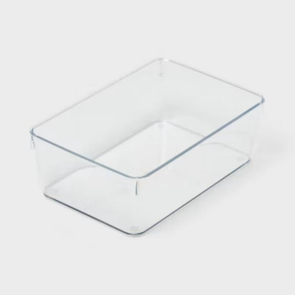 6"x9" Drawer Flatware Organizer - Clear PETG In-Drawer Storage Tray, Contemporary Kitchen Organizer