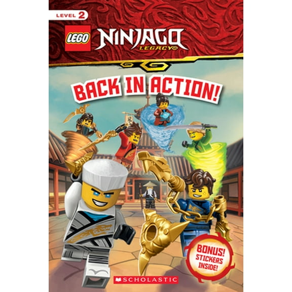 Pre-Owned Lego Ninjago: Back in Action! [With Sheet of Stickers] (Paperback) 1338582836 9781338582833