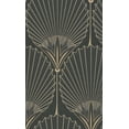 thumbnail image 1 of Papier Peint Gris Audacieux Art Déco à Motif d'Éventail R8372, 1 of 4
