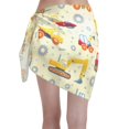 thumbnail image 2 of Kll Heavy Equipment Print Women'S Sarong Coverups Short Bathing Suit Wrap Skirt Beach Wrap Swimsuit Cover Ups, 2 of 7