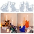 Zenghuiiii Cat Candlestick Silicone Mould Candle Holder Resin Mould Cat ...