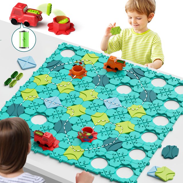 Juego de mesa Puzzle STEM Logic Road Builder Kids Toys Hunloot