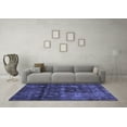thumbnail image 3 of Ahgly Company Machine Washable Indoor Rectangle Abstract Blue Modern Area Rugs, 3' x 5', 3 of 4