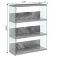 thumbnail image 5 of Convenience Concepts SoHo 4 Tier Glass Wide Bookcase, Gray Faux Marble/Glass, 5 of 6