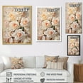 thumbnail image 4 of Designart "Beige Rose Calm II" Roses Floater Framed Wall Art Living Room, 4 of 5
