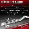 thumbnail image 2 of YES4ALL 480lbs EZ Curl Bar, 47 Inches Curling Barbell, 1 Inch Weight Lifting Bars for Bicep Tricep, 2 Star Collars, 2 of 5