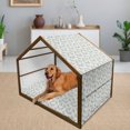 thumbnail image 2 of Unicorn Pet House, Unicorns with Rainbow Colored Tail Small Wings and Closed Eyes Pattern, Outdoor & Indoor Portable Dog Kennel with Pillow and Cover, 5 Sizes, Multicolor, by Ambesonne, 2 of 4