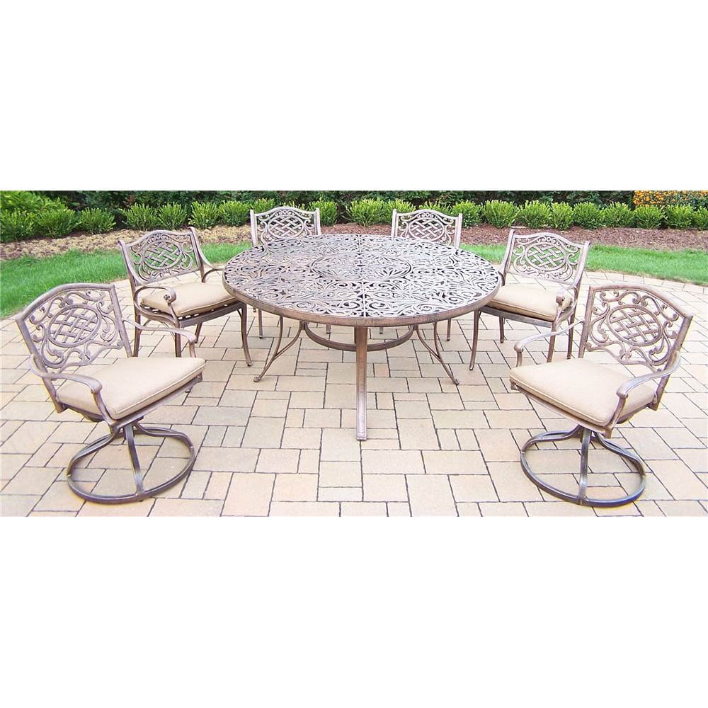 7-Pc Outdoor Round Dining Set - Walmart.com - Walmart.com