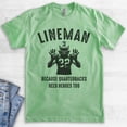 thumbnail image 2 of Lineman Because Quarterbacks Need Heroes Too T-shirt, Unisex Women's Men's Funny Football Defense, Heather Apple Green, Small, 2 of 6