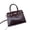 coffee, variant on Genuine Cowhide Leather Women's Crocodile Embossed Satchel Bag, Top Handle Crossbody Shoulder Purse