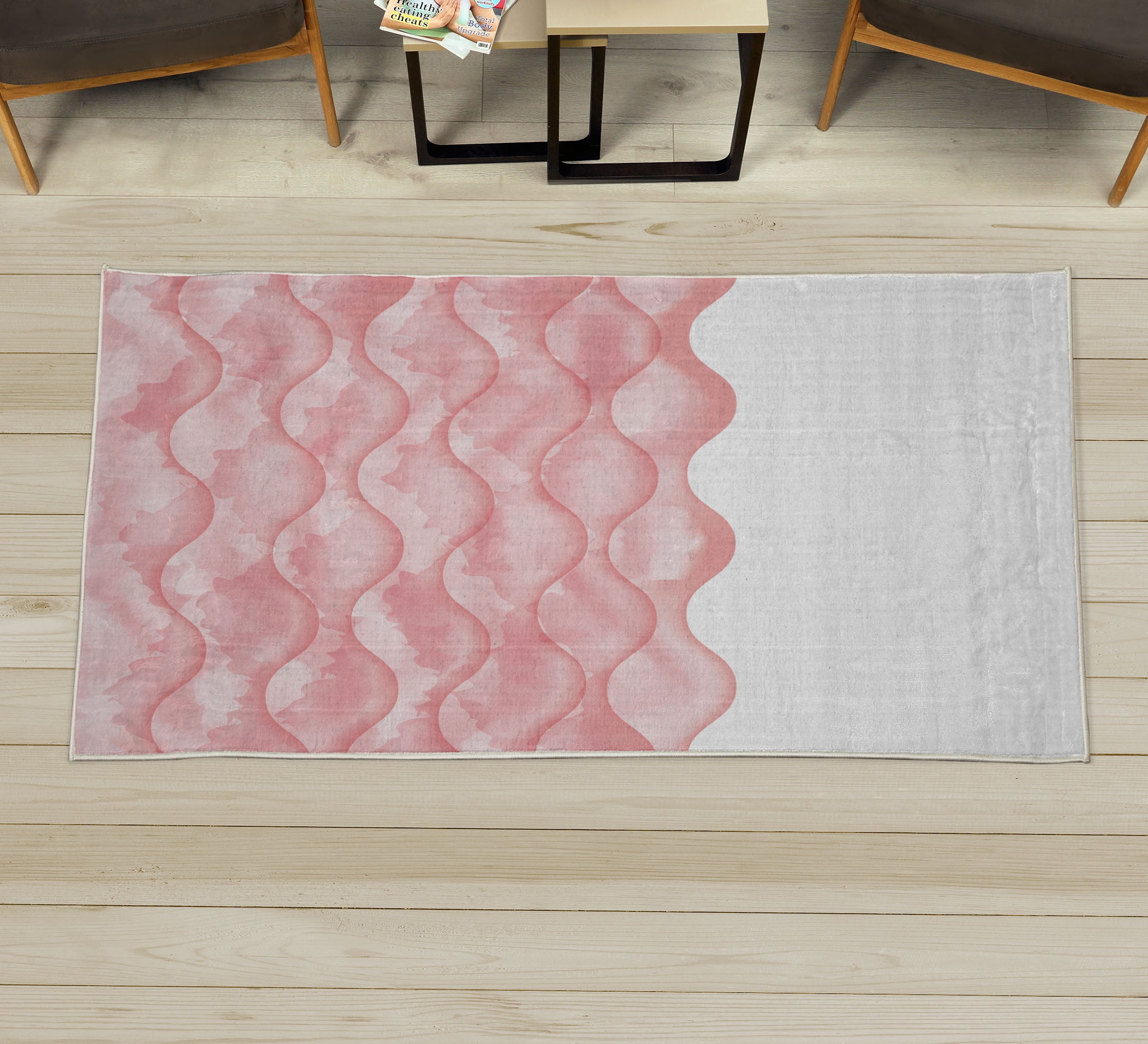 Ocean Decorative Rug, Sea Waves Illustration Features Liquid Ocean ...