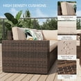 thumbnail image 3 of Sunmthink 3 Pcs Patio Furniture Sets with Coffee Table,Patio Conversation Sets,Brown, 3 of 4