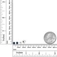 thumbnail image 2 of Gem Stone King Platinum Blue Sapphire Stud Earrings for Women Men (0.70 Cttw, Gemstone September Birthstone, Round 4MM), 2 of 6