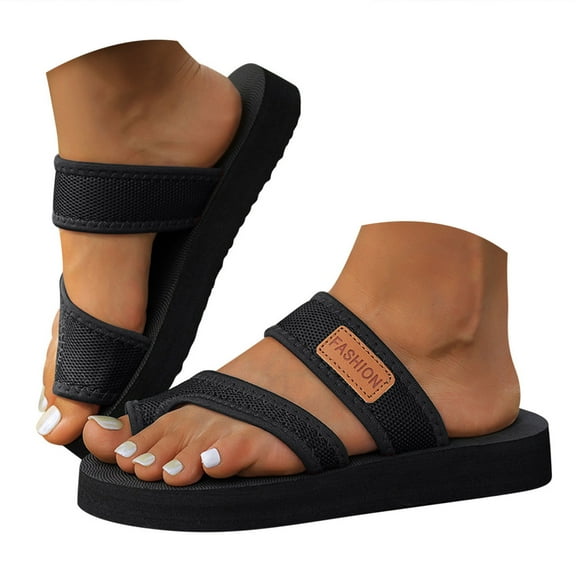 Mostsola Flip Flops for Women Mesh Slip on Shoes Summer Flat Sandals Lightweight Casual Beach Shoes