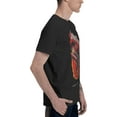 thumbnail image 3 of T-Shirt à Manches Courtes pour Hommes, Col Rond, Coton, Décontracté, Graphique, Noir, 3 of 5