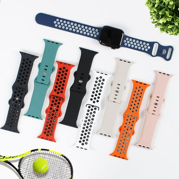 YUYAN-Sport Band Compatible with Apple Watch Bands 44mm 46mm 45mm 42mm 41mm 40mm 38mm 49mm Men Women, Breathable Soft Silicone Strap for iWatch Series 11 10 9 8 7 6 5 4 3 2 1 Ultra 2 SE 3nd