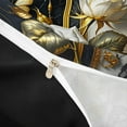 thumbnail image 3 of Manfei Botanical Flower Duvet Cover Full, Chic Floral Bedding Sets Full Size, Gold Leaves Comforter Cover Full, Lightweight Room Decoration, Zipper Closure and Reversible 3 Pieces, 3 of 6
